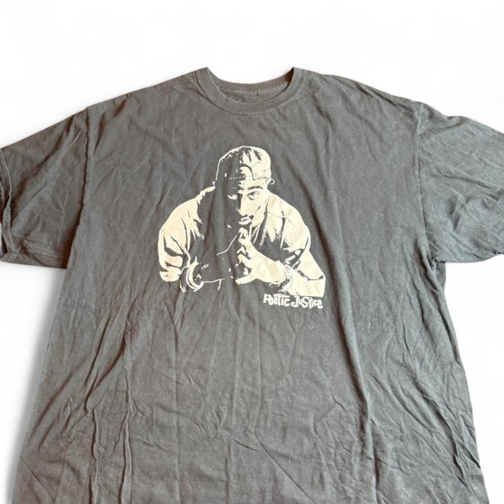 Tupac Poetic Justice‎ Graphic Tee Shirt Black 2X Lucky Movie Rap Hip Hop T-Shirt